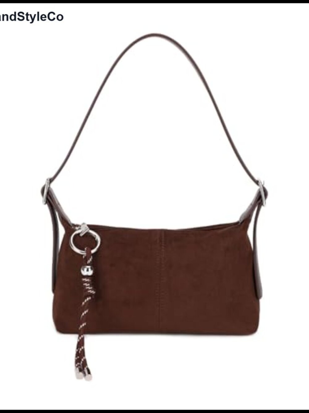 Faux Suede Crossbody Purse with Adjustable Straps